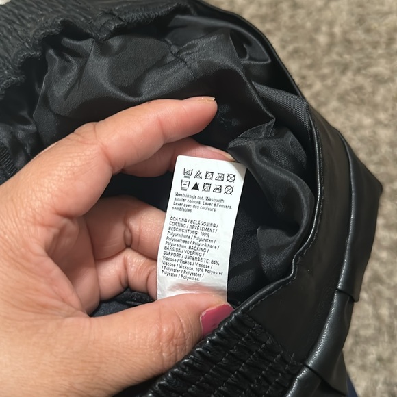 River Island Faux Leather Jogger Pants - Picture 11 of 11